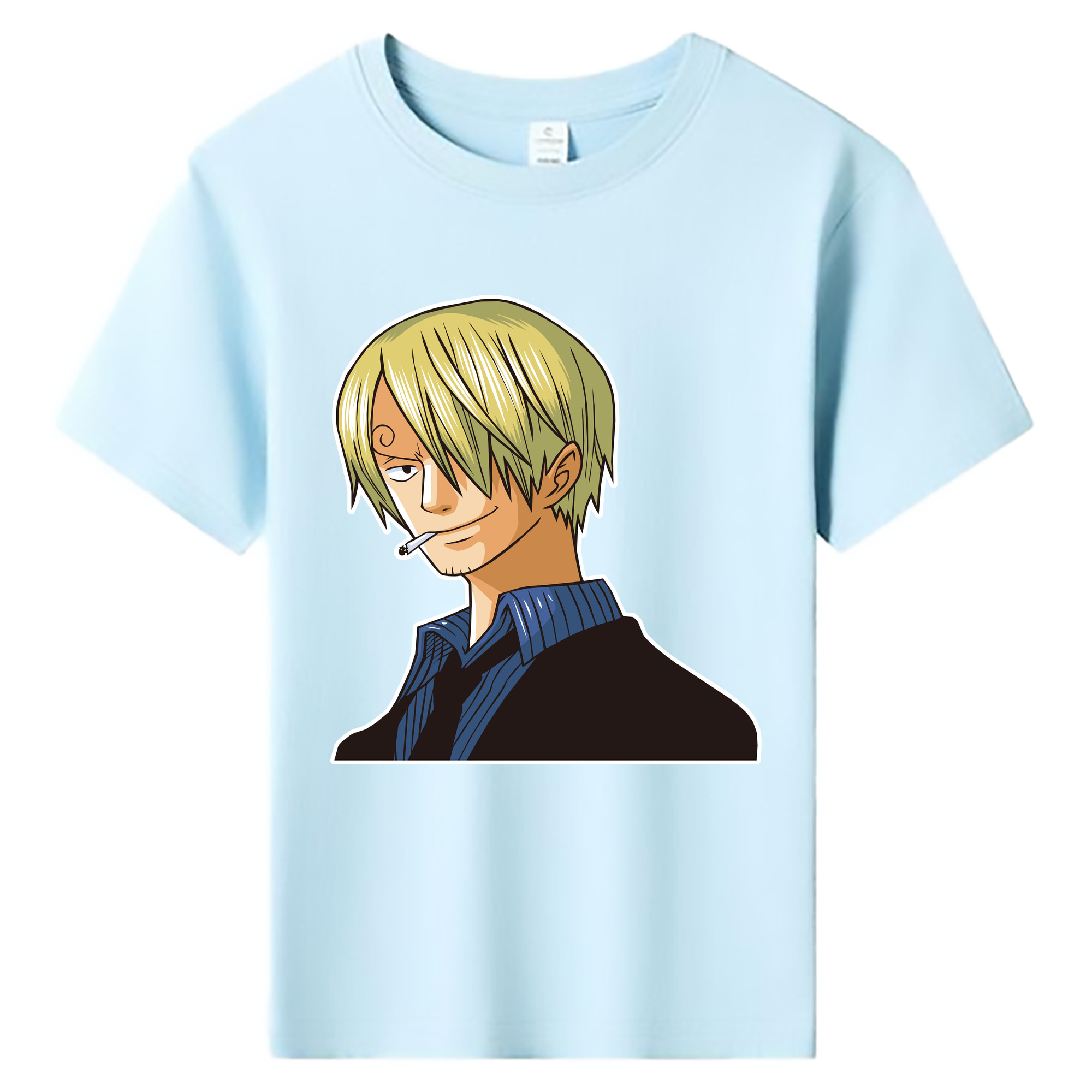 （画像用） ワンピース サンジ ONE PIECE Sanji 綿100％キッズTシャツ（フロントプリント）